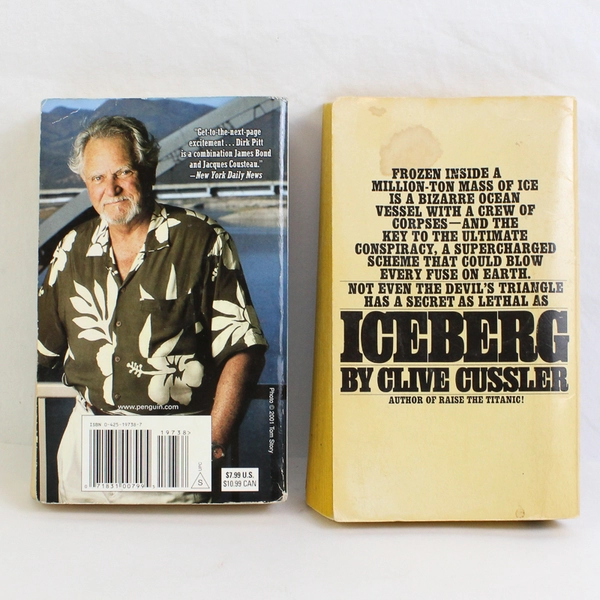 Lot of 2 Clive Cussler Iceberg Novels 1979 and 2004 Editions Dirk Pitt Series 