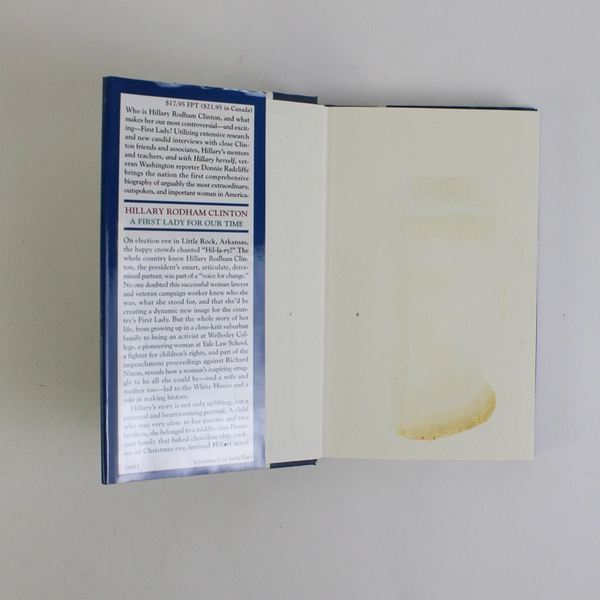 Hillary Rodham Clinton A First Lady for Our Time Donnie Radcliffe 1993 HC DJ