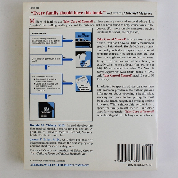 Take Care of Yourself by Donald Vickery James Fries 1993 5th Edition Paperback