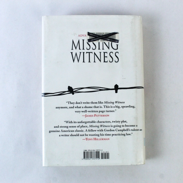 Missing Witness by Gordon Campbell 2007 Hardcover Ex Libris - Good Condition