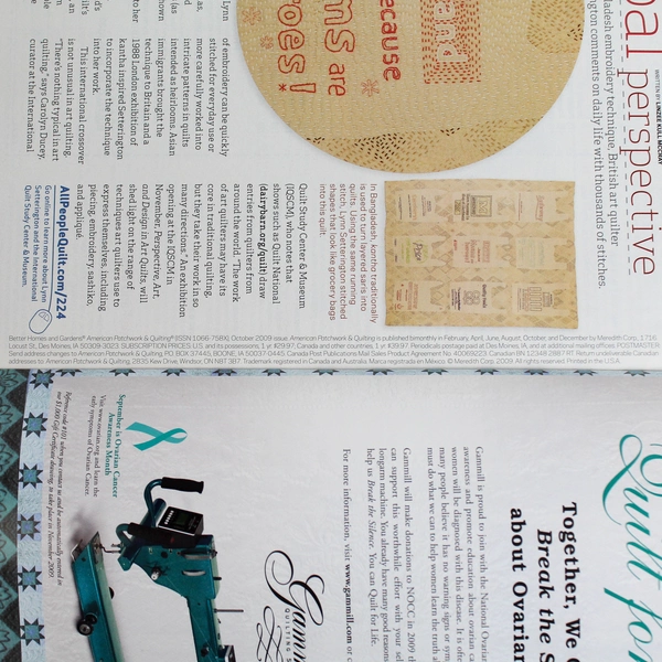 Better Homes & Gardens American Patchwork & Quilting 100th Issue Oct 2009