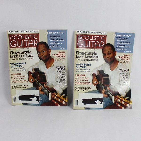 Lot Of 2 Acoustic Guitar Magazines Featuring Earl Klugh January 2009