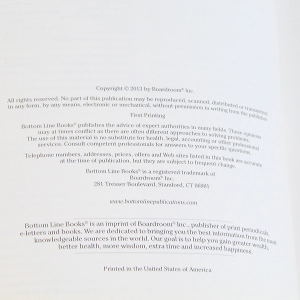 How to do Everything Right 2013 Supplement to Bottom Line Publications