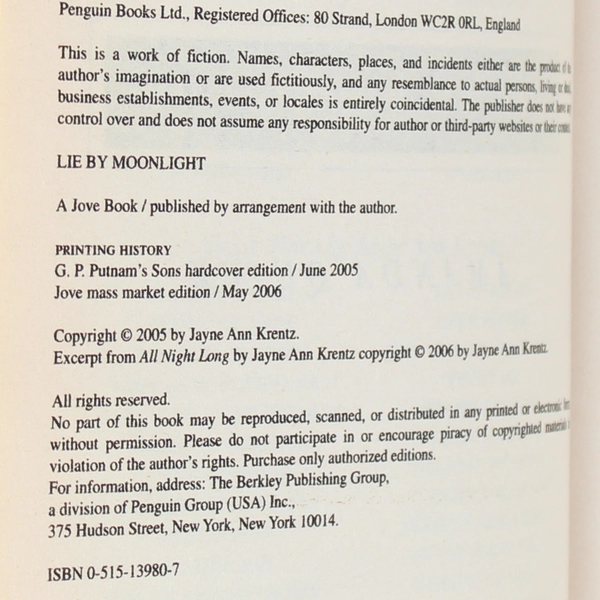 Lie By Moonlight by Amanda Quick 2006 Jove Historical Romance Paperback