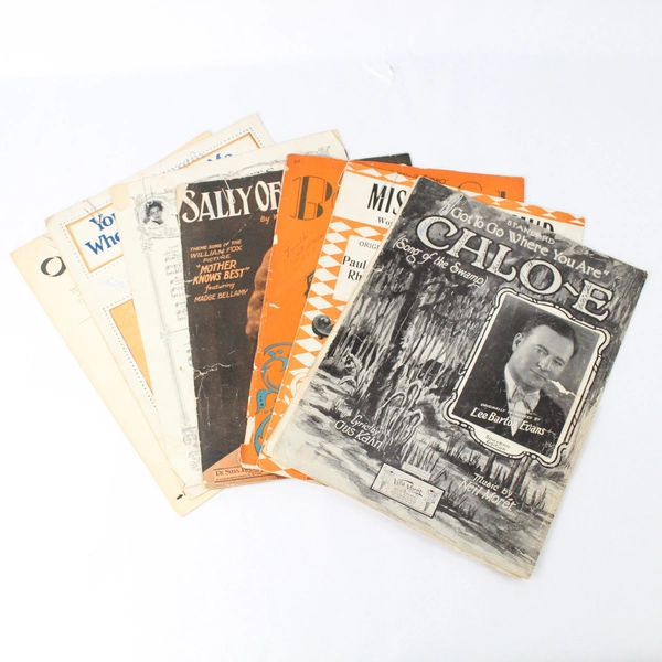 Lot Of 7 Vintage Music Sheets 1926 To 1928