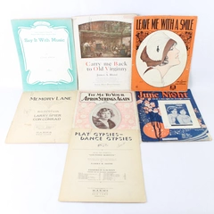 Lot Of 7 Vintage Sheet Music 1920 To 1925