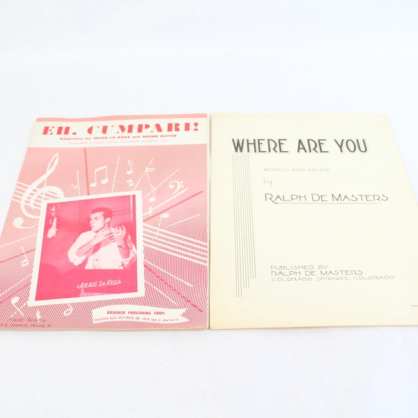 Lot Of 6 Vintage Sheet Music From 1951 Through 1954
