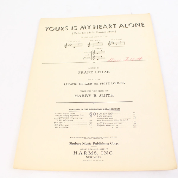 Lot Of 4 Vintage Sheet Music 1931 Good Night Sweetheart Yours Is My Heart Alone