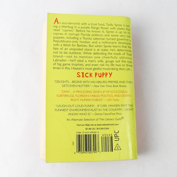 Sick Puppy by Carl Hiaasen 2001 Warner Vision Books Paperback