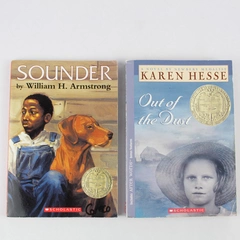 Lot of 2 Vintage Scholastic Books Sounder Out Of The Dust Paperback
