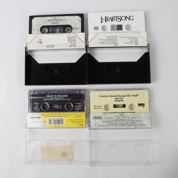 Lot of 8 Christian Cassette Tape Faith Music Charlton Heston Heartsong