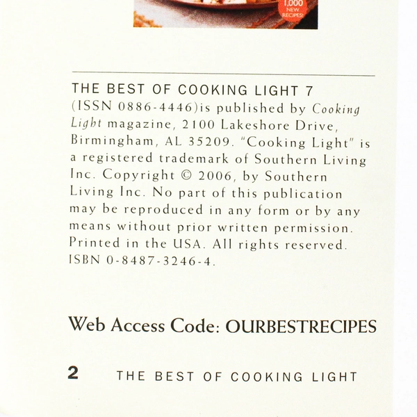 The Best of Cooking Light 7 Special Edition Magazine 2006