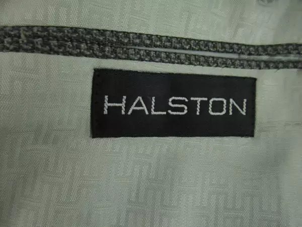 Vintage Haslton Gray Geometric Woven Men's Suit Jacket Size 44R Union Made