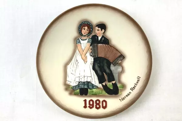 Norman Rockwell Limited Edition Collectible Plate Lovers 1980 Dave Grossman
