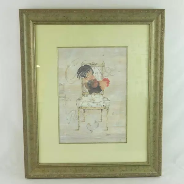 Kathryn White Partridge Wyandotte Rooster Framed Print 23.5x19.5 Art In Motion