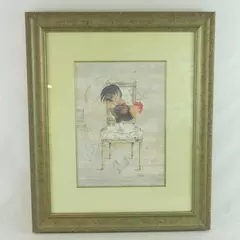 Kathryn White Partridge Wyandotte Rooster Framed Print 23.5x19.5 Art In Motion