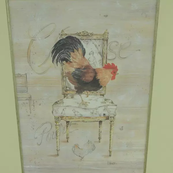 Kathryn White Partridge Wyandotte Rooster Framed Print 23.5x19.5 Art In Motion