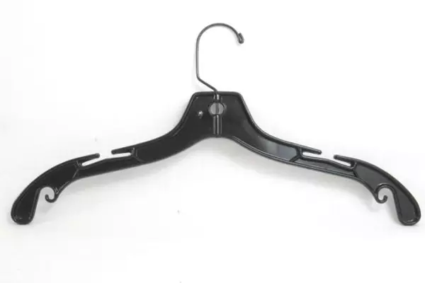Black Plastic Retail Hangers Lot Of 30 Hook Double Notched Durable Heavy Duty 