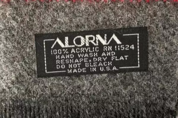 Vintage Alorna Gray Teal Red Plaid Scarf Wrap with Fringe USA 100% Acrylic