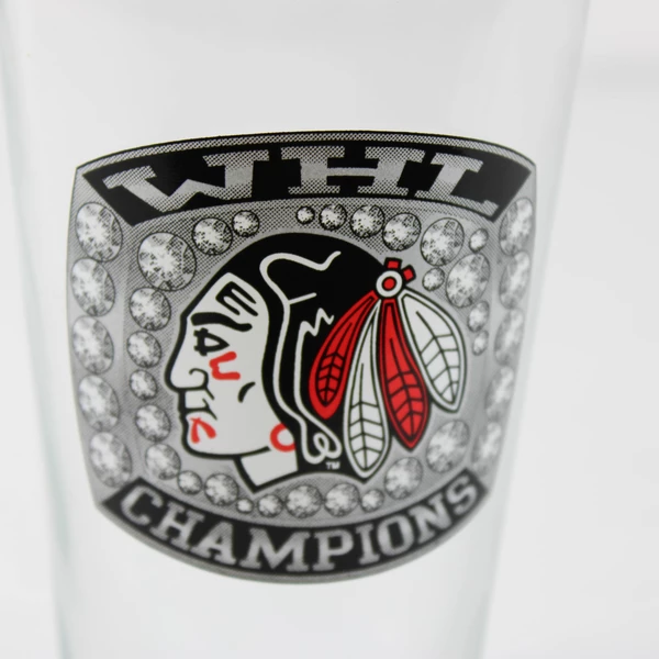 Portland Winterhawks WHL Champions Clear Drinking Glass 5.75" Tall