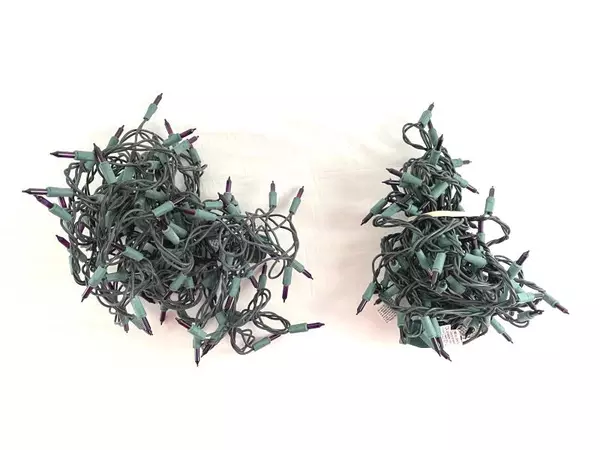 Lot of 2 Pink String Lights with 200 Mini Bulbs for Christmas & Halloween