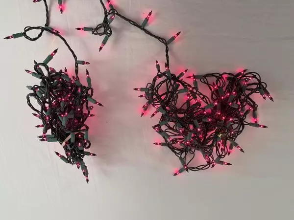 Lot of 2 Pink String Lights with 200 Mini Bulbs for Christmas & Halloween