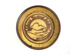 Hand Crafted Elaine's Gourmet Delights 1977 Pottery Bowl 12in Studio Art