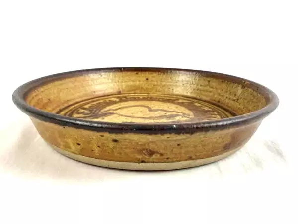 Hand Crafted Elaine's Gourmet Delights 1977 Pottery Bowl 12in Studio Art