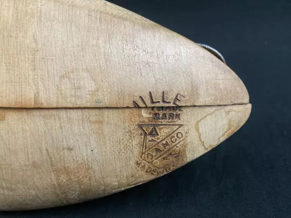 Lot of 2 Vintage Wood Shoe Saver Wooden Shapers Men's Size Large Mille USA Made