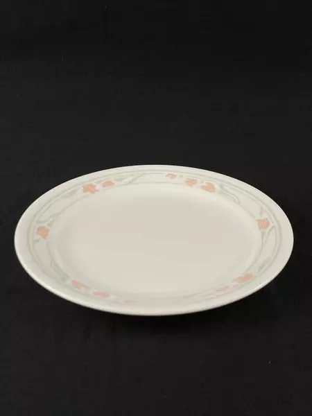 Lot of 3 Corelle Peach Garland Discontinued Floral Bread Dessert Plates 7"