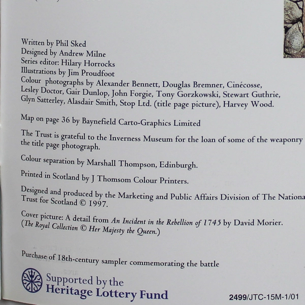 Culloden by Phil Sked Book - National Trust for Scotland - Good Condition