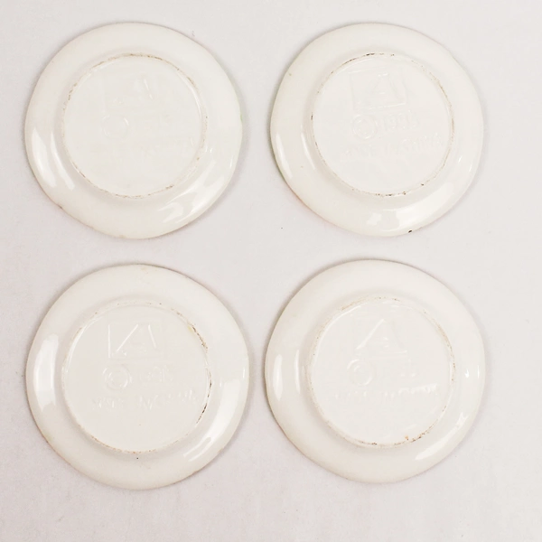 Lot of 4 Vintage 1995 Children's Tea Set Ceramic Easter Saucers For Replacements