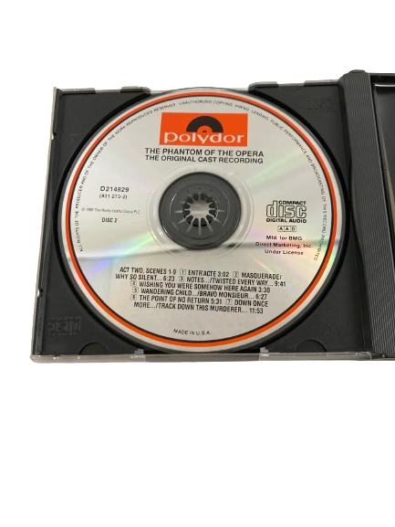 1987 Phantom of the Opera Soundtrack CD - Andrew Lloyd Webber - Good Condition