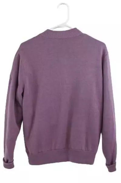 Tres Bien Full Zip Sweater Lavender Michelbook Country Club Women's Size M