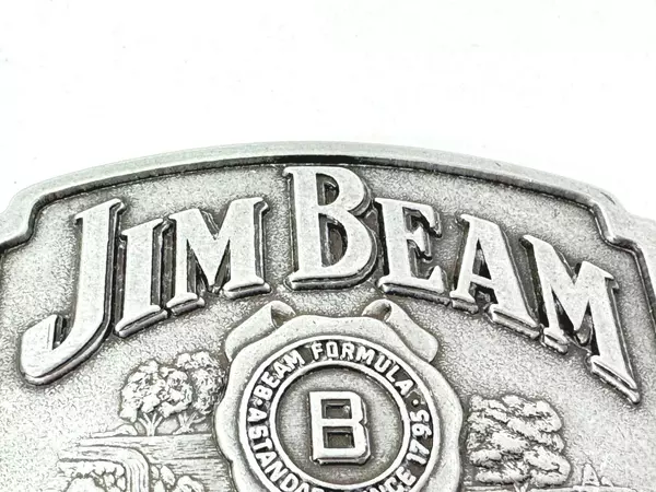 2008 Jim Beam Kentucky Straight Bourbon Whiskey Pewter Belt Buckle