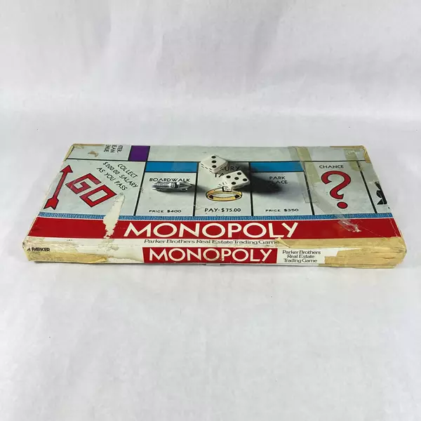 Vintage 1961 Parker Brothers Monopoly Game For Parts