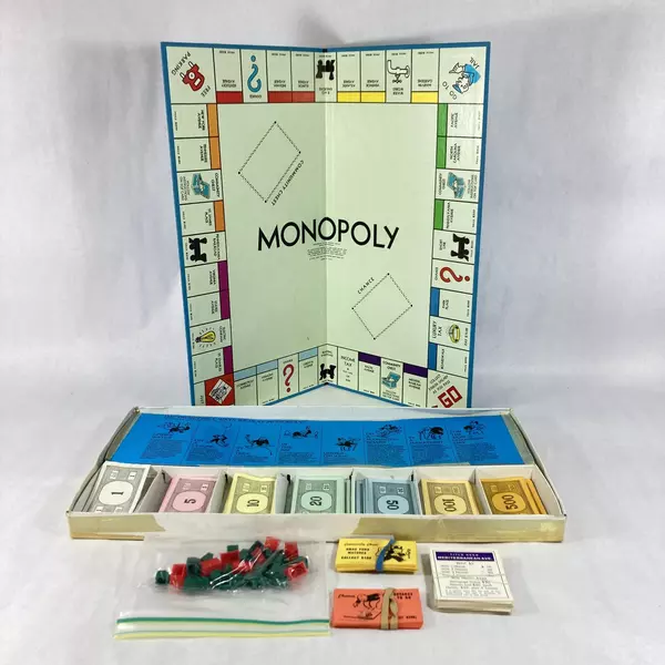 Vintage 1961 Parker Brothers Monopoly Game For Parts