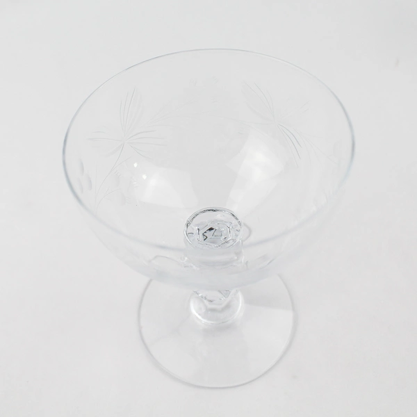 Set Of 3 Morgantown Crystal Champagne Tall Sherbet Glasses 7689-1