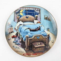 Gary Patterson Bed Hog Limited Edition Collector Plate Danbury Mint Dachshund