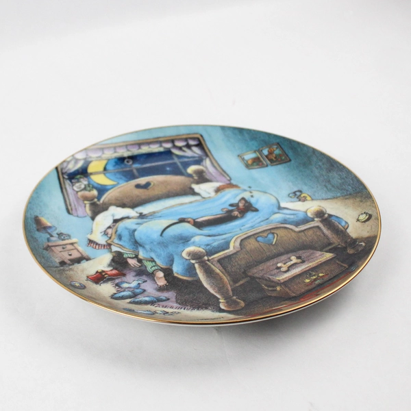 Gary Patterson Bed Hog Limited Edition Collector Plate Danbury Mint Dachshund