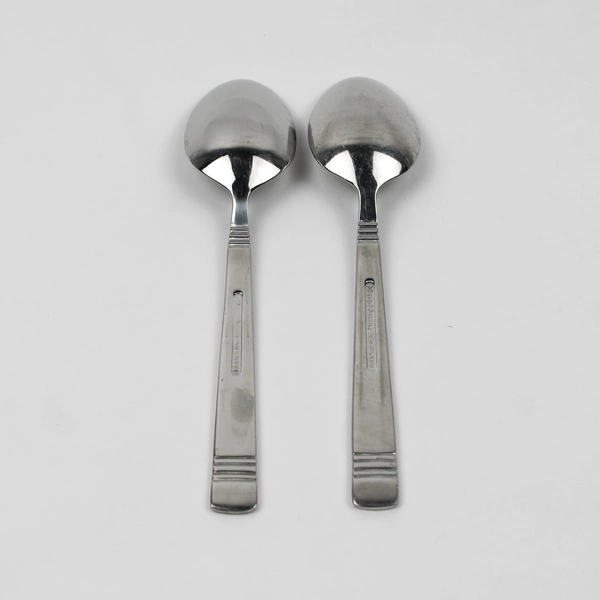 Lot of 2 Reed & Barton Longwood 18/10 Stainless Soup Spoons 7 inches