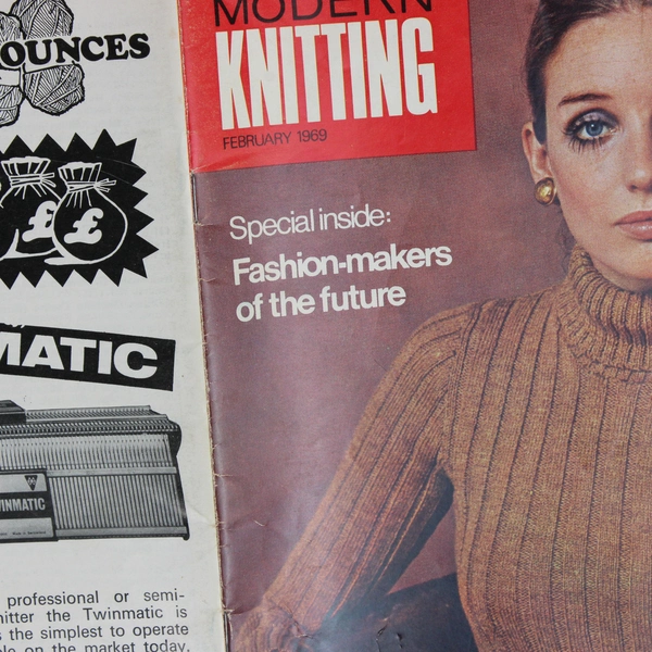 Vintage Modern Knitting Magazine Machine Knitting February 1969 Fashion-Makers