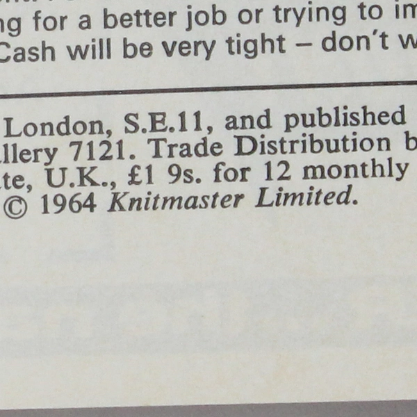 Vintage Modern Knitting Magazine Machine Knitting April 1969 Easter Knits