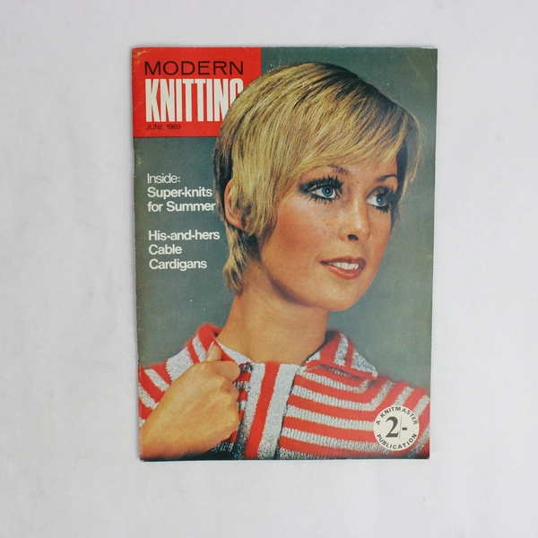 Vintage Modern Knitting Magazine Machine Knitting June 1969 Super-Knits
