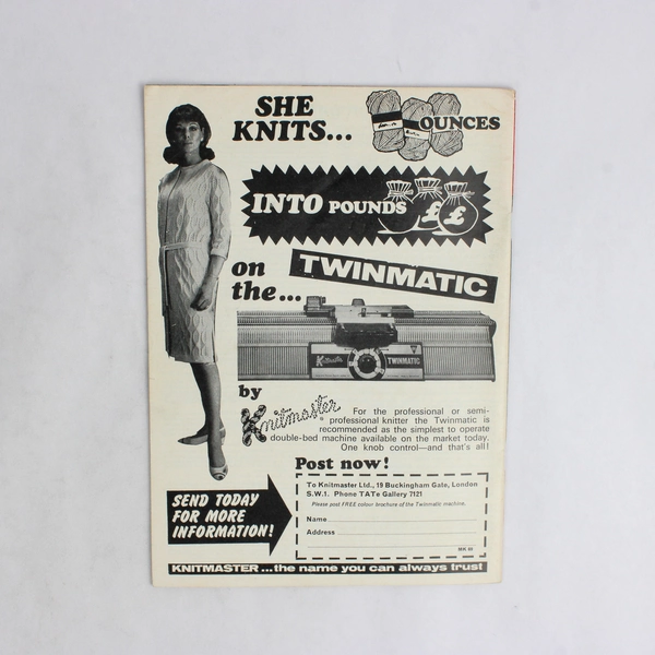 Vintage Modern Knitting Magazine Machine Knitting June 1969 Super-Knits