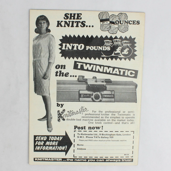 Vintage Modern Knitting Magazine Machine Knitting July 1969 Super Summer Special
