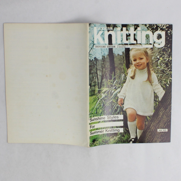 Vintage Modern Knitting Magazine Machine Knitting June 1970 Sunshine Styles