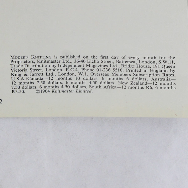Vintage Modern Knitting Magazine Machine Knitting September 1970 Autumn Knitting