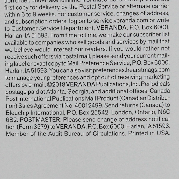 Veranda Magazine September/October 2018 Featuring A World of Treasures