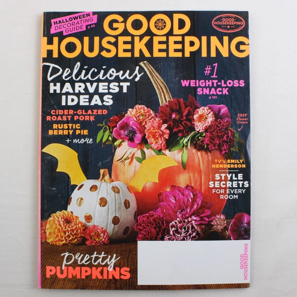 Good Housekeeping Magazine October 2015 Featuring Delicious Harvest Ideas